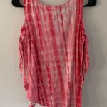 Cloud Chaser  Pink Tie Dye Cold Shoulder Top Size Large Photo 5