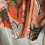 Nicole Miller NY European Grown Flax Linen Tropical Button up Top Shirt size M Photo 4