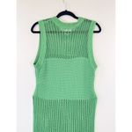 Free People Womens Cover Up Green Crochet Side Slit Sleeveless Beach One Size Photo 7