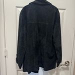 st. john's bay Vintage  Black Genuine Suede Women's Jacket Size Large Photo 4