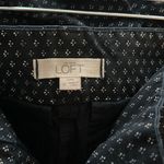 Loft Ann Taylor  Navy Blue & White Floral Print Marisa Crop Pant Photo 2