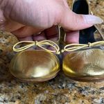 Saint Laurent  Gold Leather And PVC Ballet Flats Photo 2