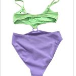Salt + Cove One Piece Green Lavender Swimsuit Size Large New with Tags Photo 2