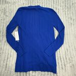 Liz Claiborne  Cardigan Sweater Womens S Blue Open Front Ribbed Knit Pockets NWT Photo 6