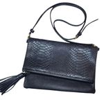 Gigi New York blue snake skin shoulder purse Photo 2