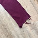 MOTHER | The Tripper High Rise Ankle Fray Denim Jeans, Play Date, Burgundy, 28 Purple Photo 5