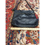 Margot New York Black Leather Shoulder Bag Zip Top Hobo Purse Photo 2