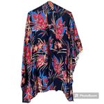 Umgee  small/medium women's floral cover up with tasseled sleeve edges blue pink Photo 7