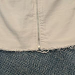 Rag and Bone  White Denim Zipper Distressed Mini Skirt in Size 24 Photo 5