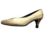 Premiere Collection Carolyn Gold Print Ballroom Dance Shoes Smooth Modern Waltz Size 6 Photo 1