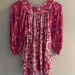 Billabong Floral Pink and White  3/4 Sleeve Blouse Photo 3