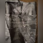 Dalia Collection Beautiful Elegant Black Ruffled midi Skirt Zip On Side … Photo 7