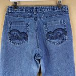 Westport Petite Blue Denim Flare Women's Jeans Embellished Back Pockets *No Tag Size 28 Photo 5