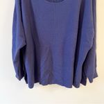 Andree by Unit  Navy Blue Knit Round Neck Long Sleeve Pullover Size Small Photo 2