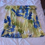 American Eagle  Outfitters Strapless Yellow and Blue Top Photo 2