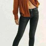 Free People Show Stoppin' Sepia Brown Button Blouse - Size - XS Photo 0