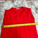 Rebecca Taylor  100% Silk Red shirt Dress size 2 simple classic Photo 4