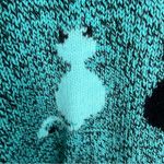 Vtg. 1980’s FaBE Cat Sweater, Sz M Acrylic/Wool Blend Teal W/ Black Cat Novelty Green Size M Photo 5