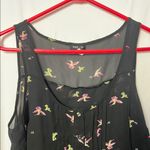 Torrid  Black Chiffon Hummingbird Sleeveless Top Size 00(M) Photo 2
