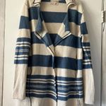 We The Free FP Acadia Striped Oversized Long Line Wool Sporty Cardigan XS S Photo 3