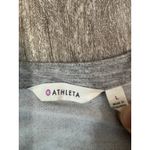 Athleta  Energy Terry Cloth T Shirt Dress Gray Short Sleeves Rolled Cuffs Size L Photo 4