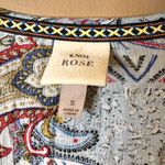 Knox Rose Floral Paisley Patchwork Flowy Kimono Blue Red Small Photo 4