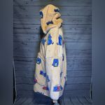Oodie Cat Print Oversized Hoodie Blanket Peach XXL for Age 14+ Blue Photo 2