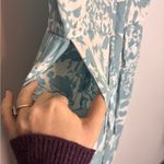 Gap  Women’s Tie Waist Blue White Floral Boho Spaghetti Strap Summer Jumpsuit Photo 4