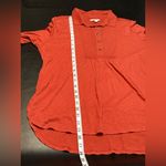 Lucky Brand  Burnt Orange 1/4 Button-Up High/Low Long Sleeve Shirt size M Photo 10