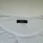 Michael Lauren  White Draped Ribbed Tee Size Medium/Large NWOT Photo 2