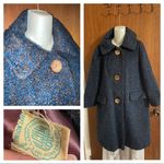 Blue 1950s Miss Maisel wool swing coat Size M Photo 1