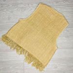 Cotton HG NY fringe woven vest sleeveless shirt size large western boho Tan Photo 1
