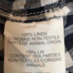 J.Crew %100 Linen pull over key hole Gingham Top Photo 8