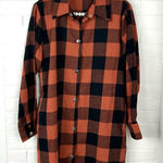 Amazon Checkered Plaid Snap Button Down Flannel Shirt Dress Size S Photo 0