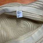 Tahari  Beige Hat with Pink Ribbon Photo 2