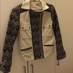 Forever 21 Tan Tribal Geometric Print Anorak ZIP Up Jacket Photo 2