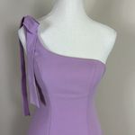 White Fox Boutique WHITE FOX Lilac One-Shoulder Bow Dress Size XS Photo 2