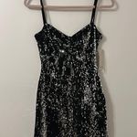 ZARA Black Sequin Mini Dress Photo 7