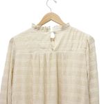 Roolee NWT  Chiffon Ruffled Long Sleeve Babydoll Dress Vanilla Cream Size Medium Photo 6