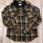 Vintage Wool Flannel Green Size M Photo 0