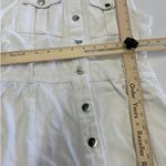 Area Stars Dress Womens Small White Denim Shirt Collared Snap Button Mini Photo 10