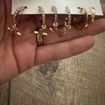 Urban Outfitters NWT  Rhinestone Charm Hoop Earring Set Photo 1