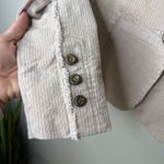 NEW NWT Aziz Small Embroidered Corduroy Bohemian Jacket Blazer Tan Floral Photo 5