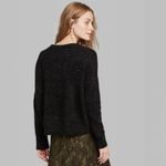 Wild Fable Women's Crewneck Tinsel Sweater (Black Photo 1