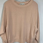 Vintage Havana  Women's Soft Knit Sweater Long Sleeve Crew Neck Peach Small Photo 0