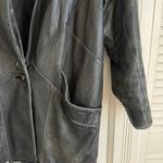 VINTAGE ✨ Genuine Leather Black Jacket 80s 90s Size L Photo 3