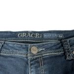 GRACE IN LA  Jeans Womens Embellished Flap Rhinestones Boot Cut 31" Measures 37" Photo 4