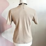 Jason Maxwell Vintage Ribbed Mock Neck Top 90s Y2K‎ Minimalist Indie Retro Grunge Small Photo 2