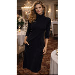 J.Crew  Black Cashmere Wool Turtleneck Dress Old Money Quiet Luxury Vintage XS Photo 1