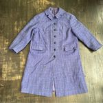 50’s Era Original Vintage Harris Tweed Hand Woven Wool Tweed Overcoat Womens M/L Purple Size M Photo 0